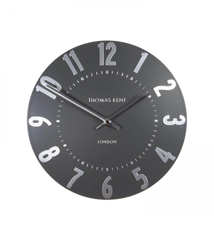 Mulberry Wall Clock Graphite Silver 12”