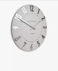 Mulberry Wall Clock Silver Cloud 20”