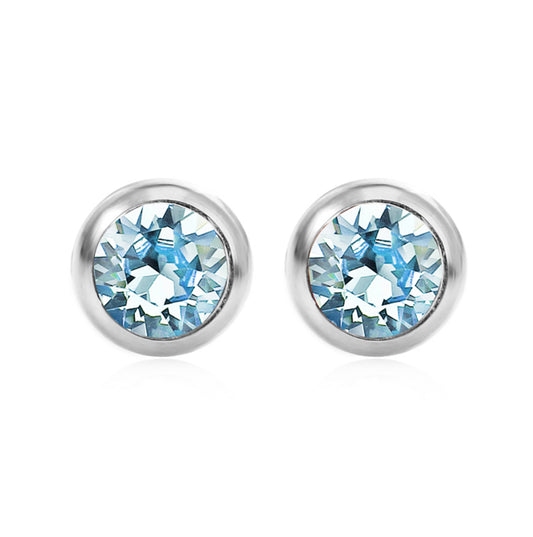 Swarovski Birthstone Earrings March Aquamarine