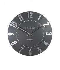 Mulberry Wall Clock Graphite Silver 20”