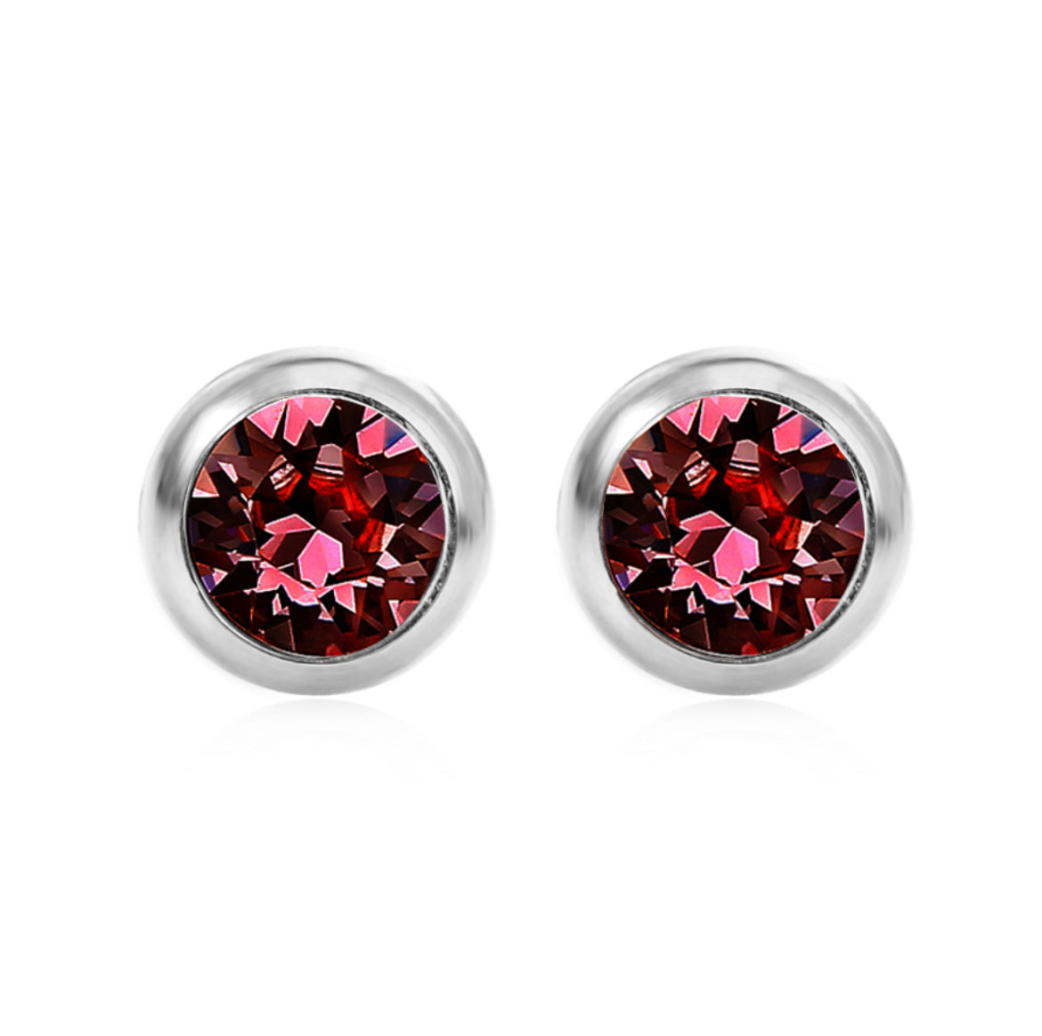 Swarovski Birthstone Earrings January Garnet