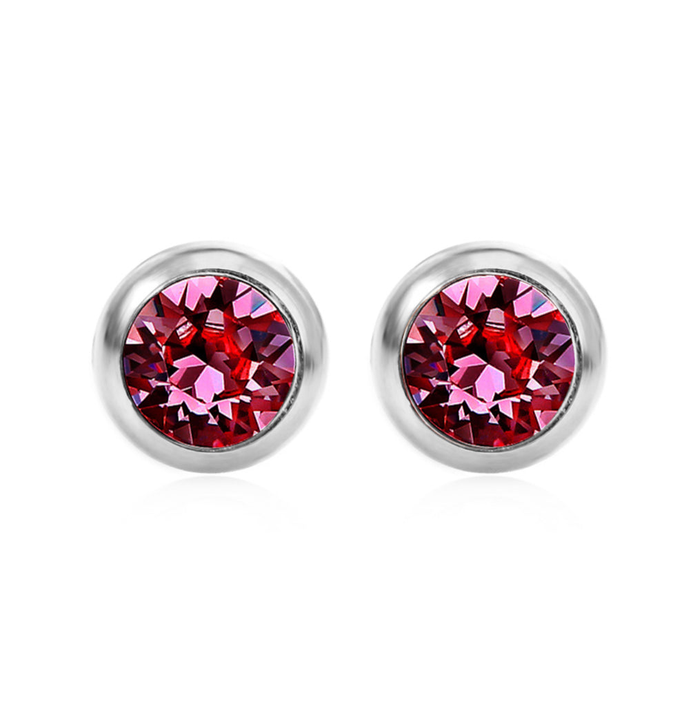Swarovski Birthstone Earrings July Ruby
