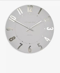 Mulberry Wall Clock Silver Cloud 12”