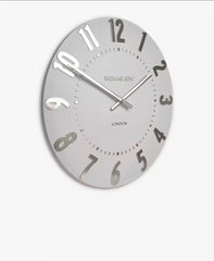 Mulberry Wall Clock Silver Cloud 12”