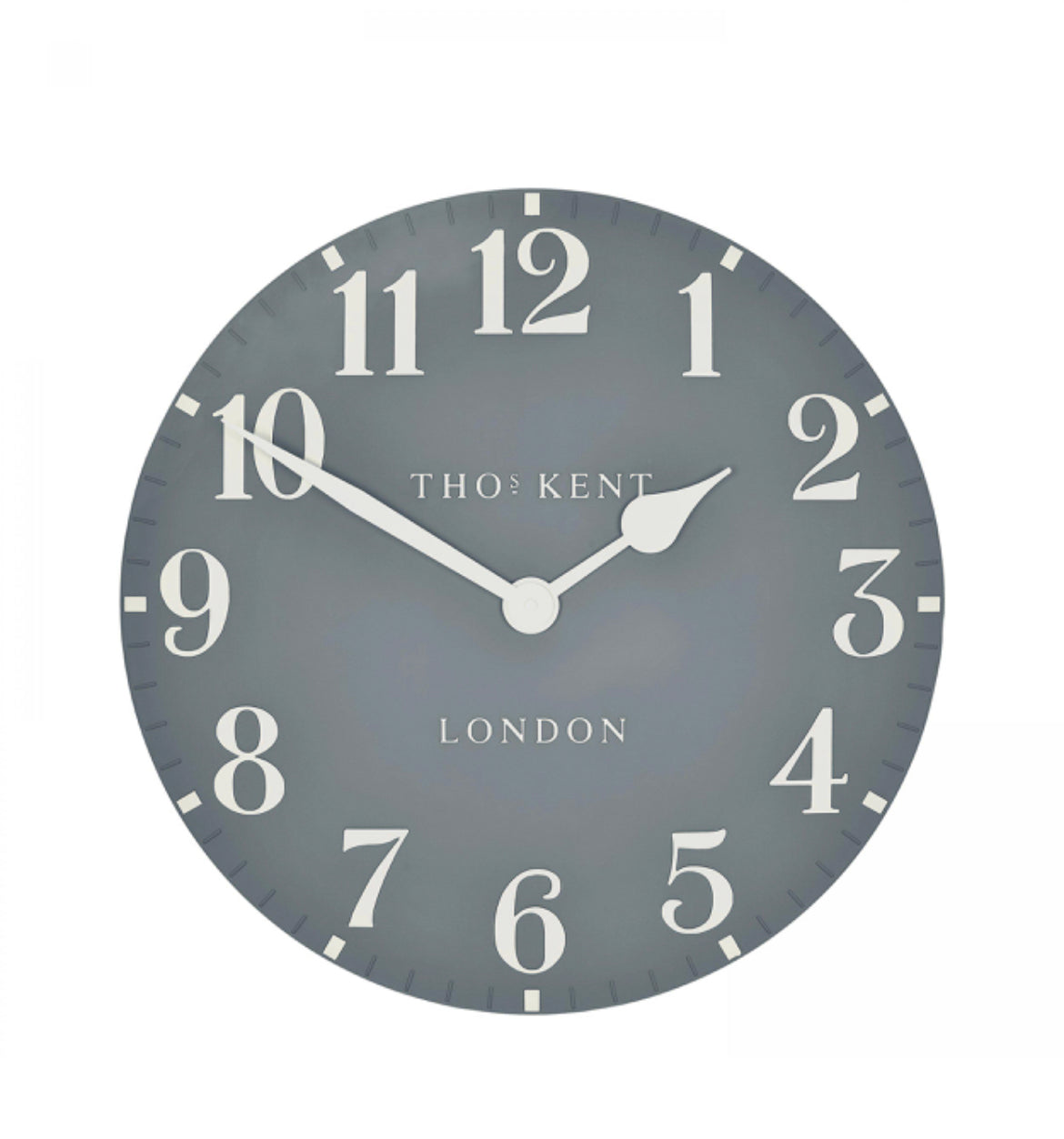 Arabic Wall Clock Flax Blue 12”