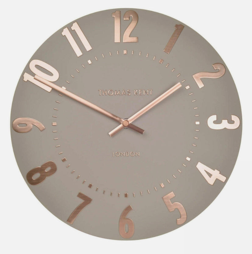 Mulberry Wall Clock Rose Gold 12”