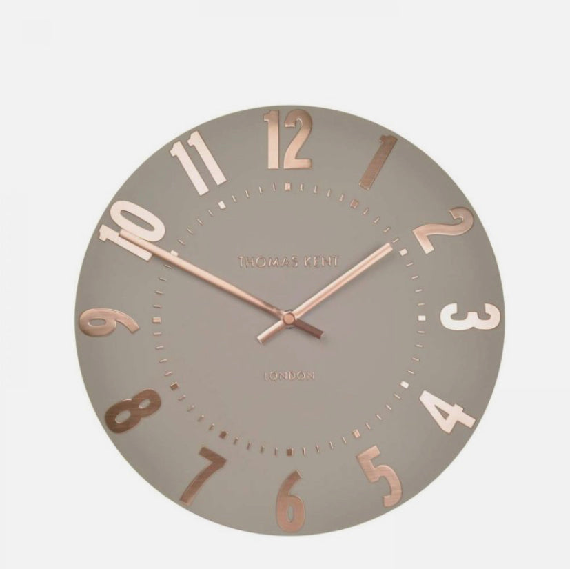 Mulberry Wall Clock Rose Gold 12”