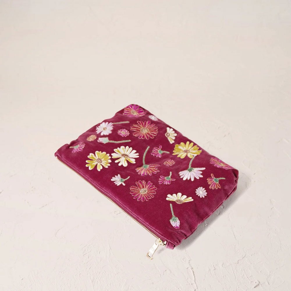 Elizabeth Scarlett - Wild Flower Dry Rose - Velvet Everyday Pouch