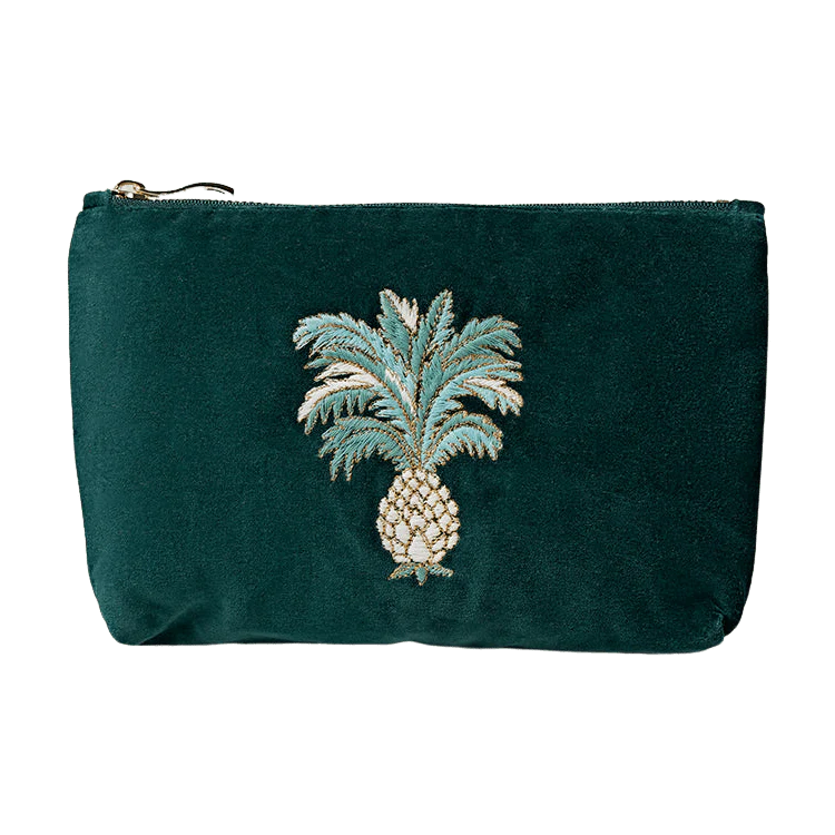 Elizabeth Scarlett - Pineapple Emerald - Velvet Mini Pouch