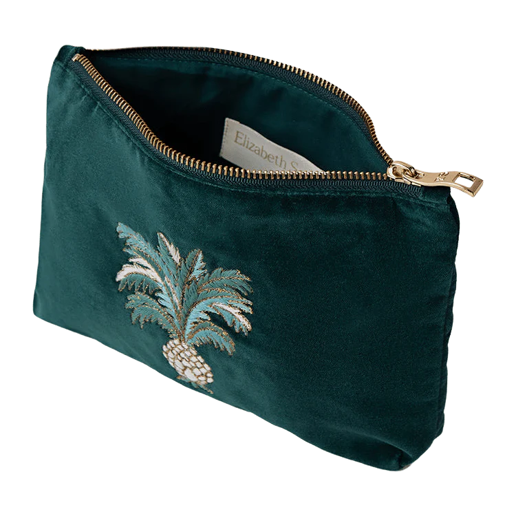 Elizabeth Scarlett - Pineapple Emerald - Velvet Mini Pouch