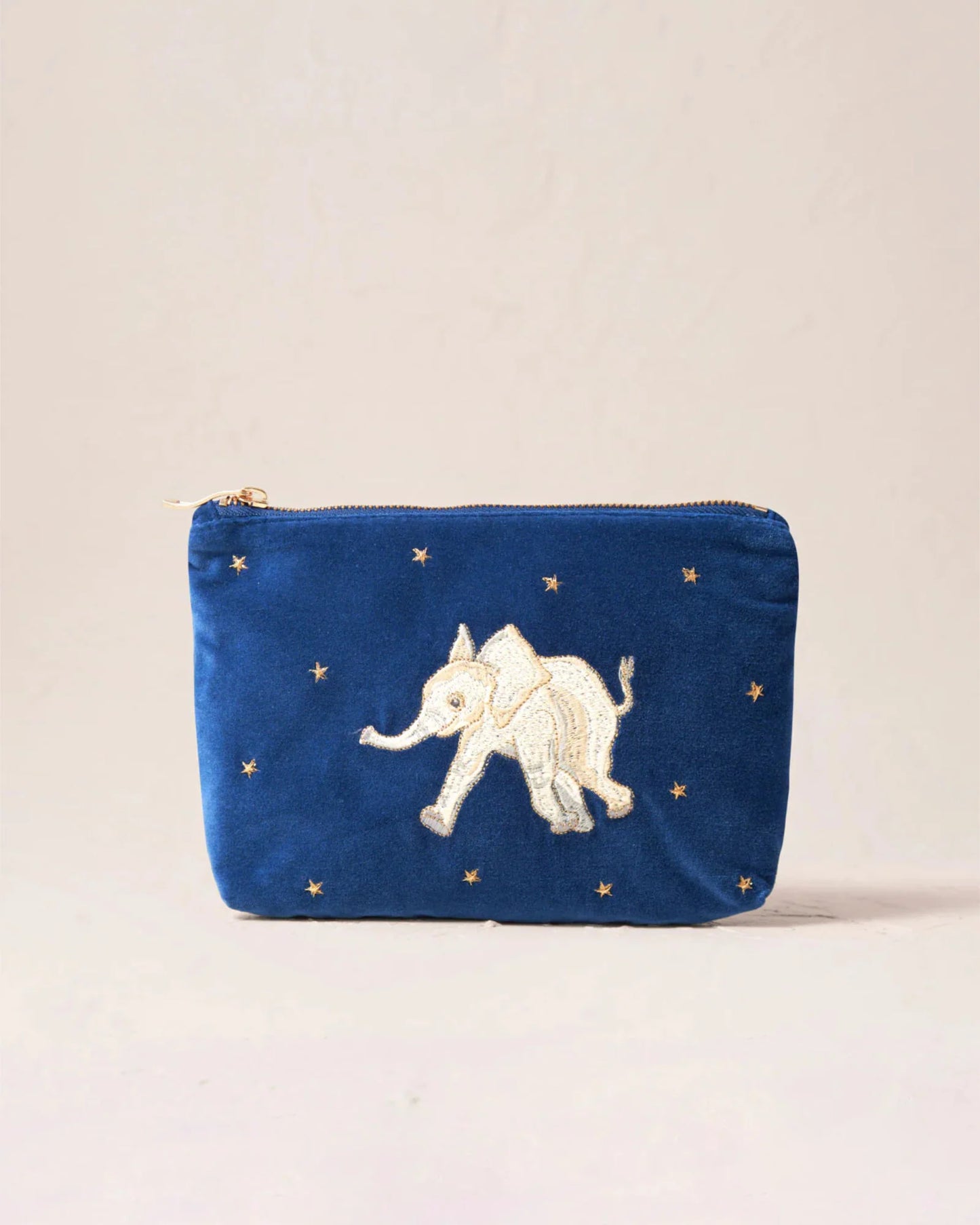 Elizabeth Scarlett - Baby Elephant Blue - Velvet Mini Pouch