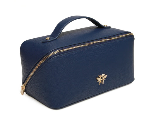 Alice Wheeler Train Case Navy