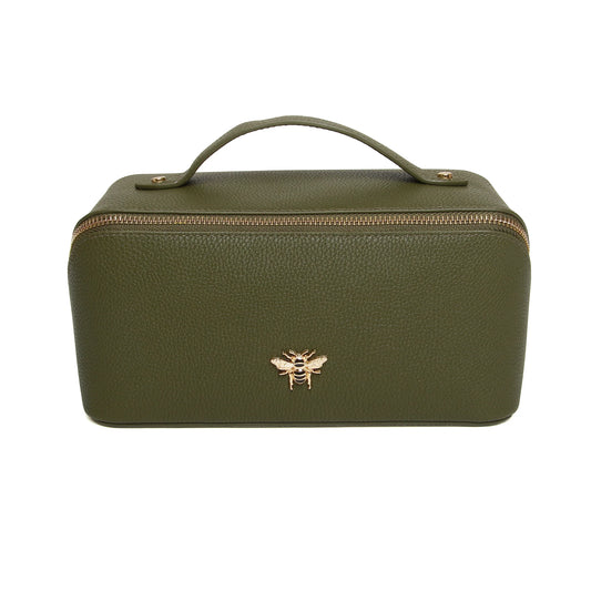 Alice Wheeler Train Case Olive Green