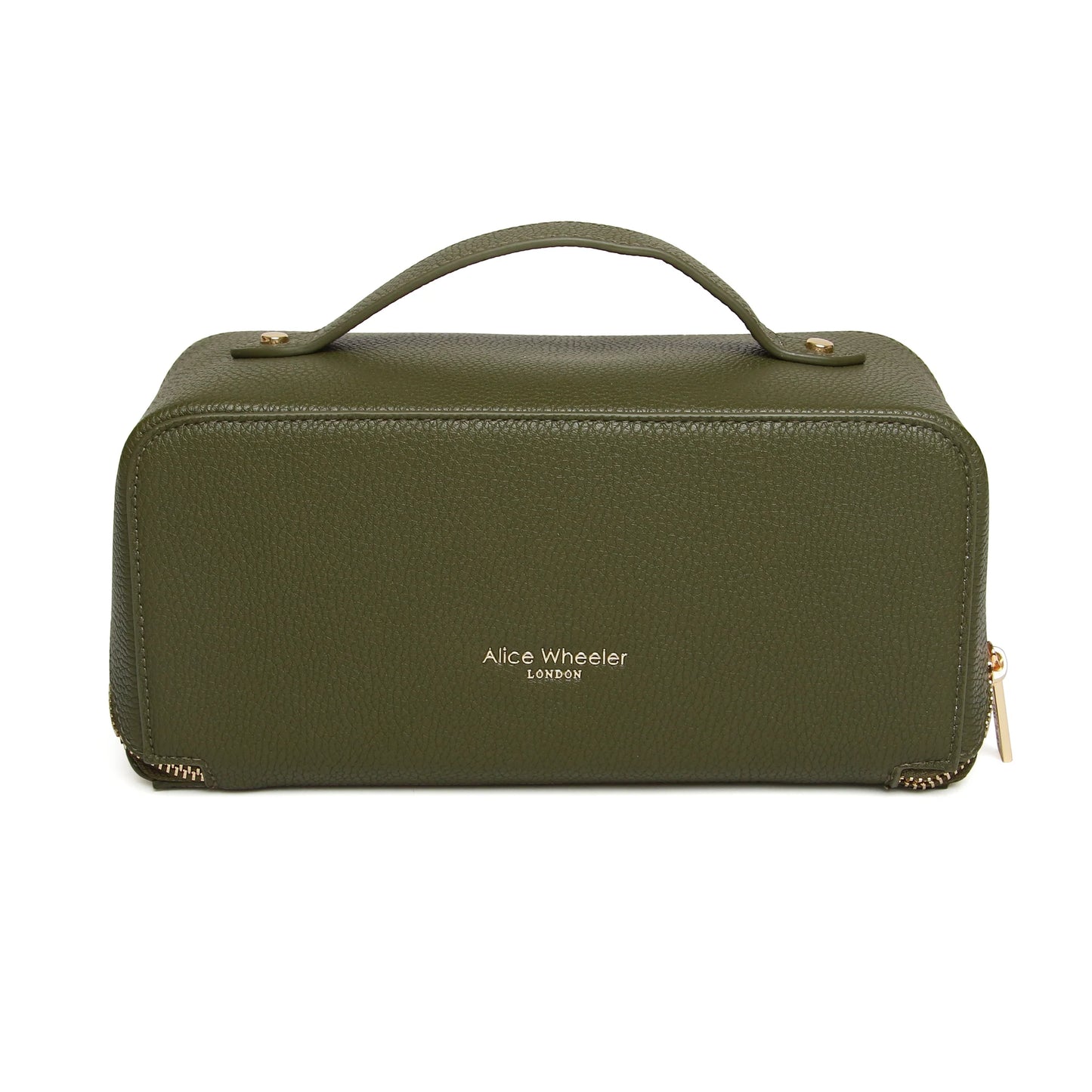 Alice Wheeler Train Case Olive Green