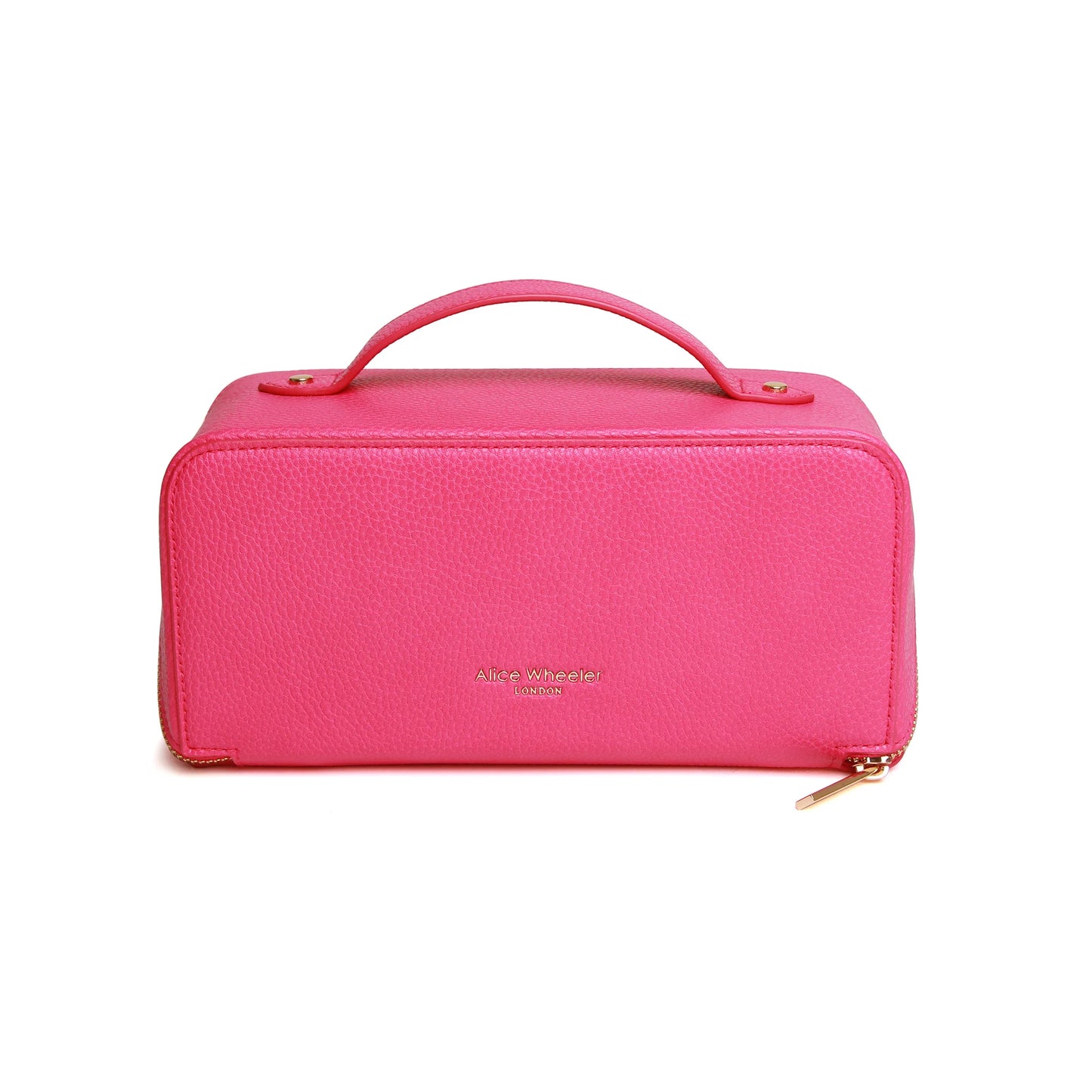 Alice Wheeler Train Case Hot Pink