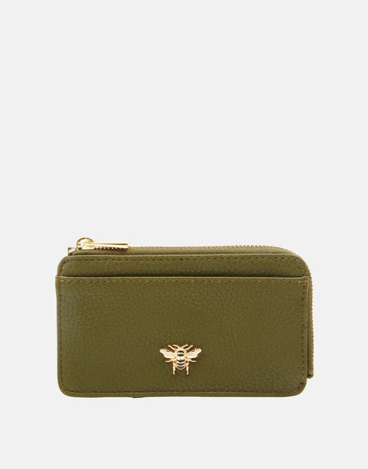 Alice Wheeler Bath Coin Card Purse - Olive