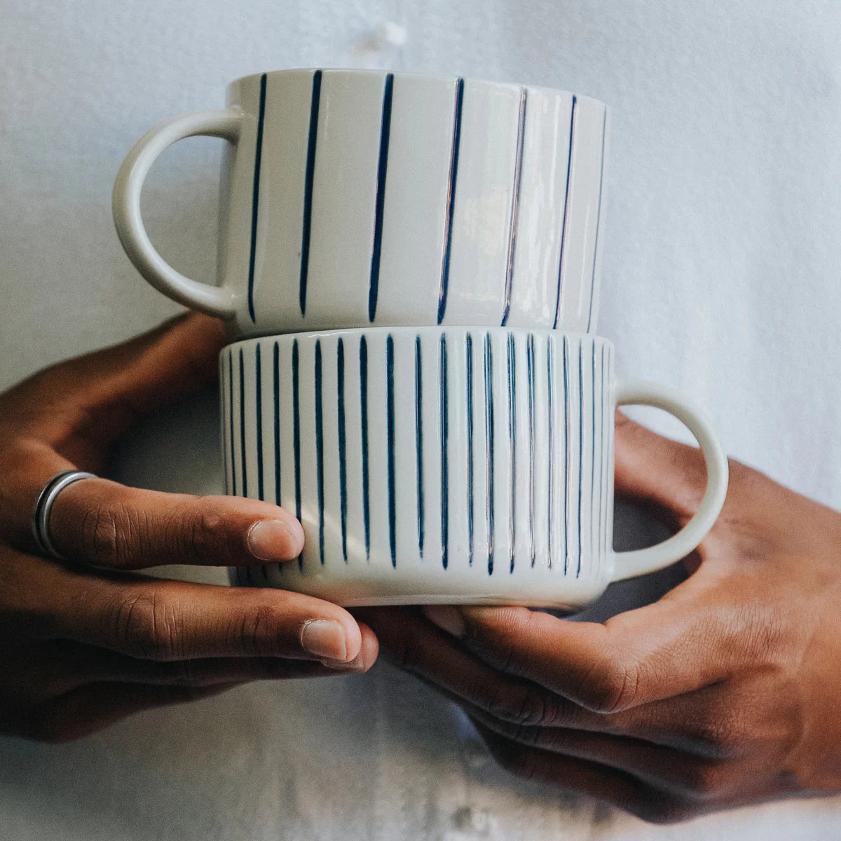 Kindred Yarrow Mug - Brushed Indigo Blue - Large (Set of 2)