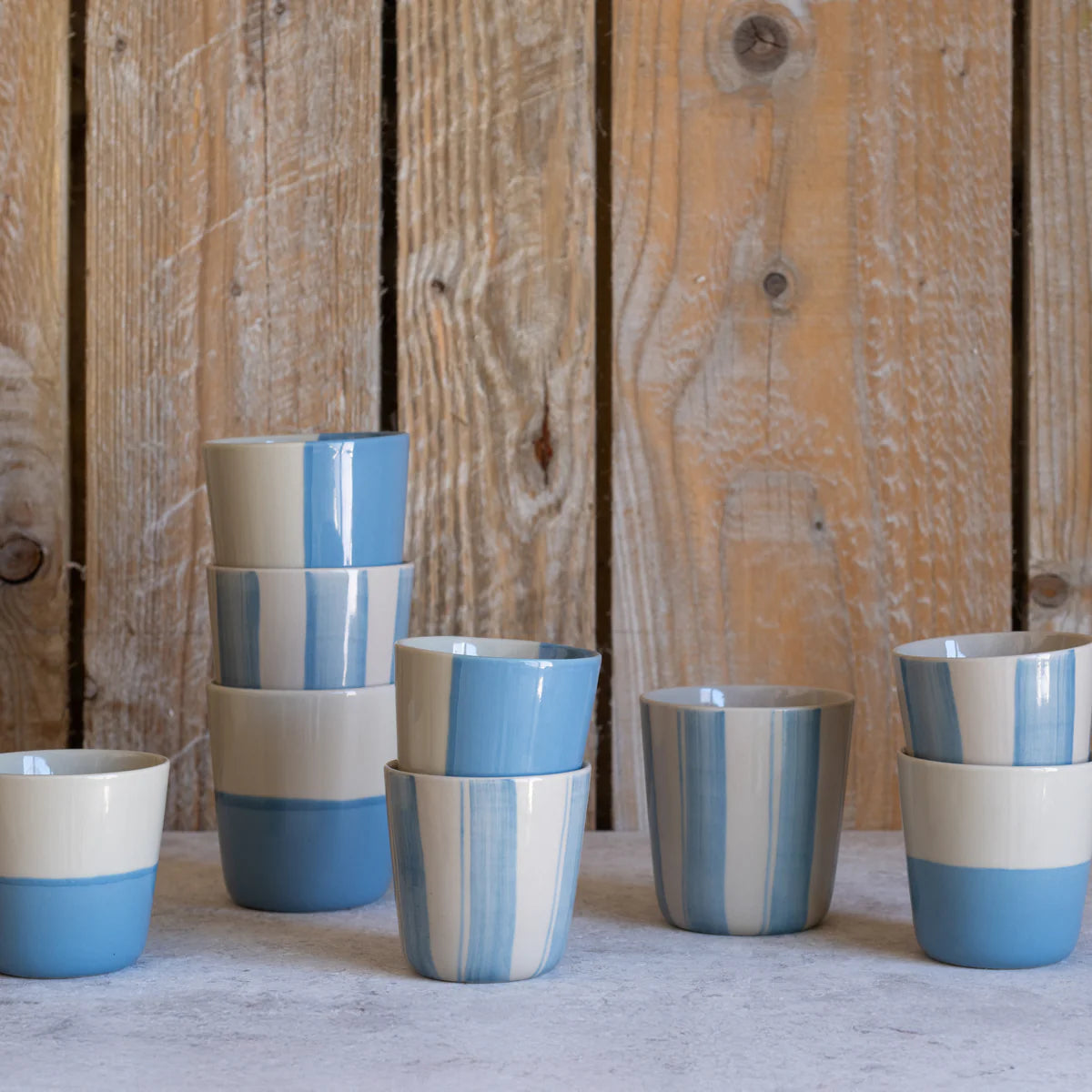 Kindred Cornflower Beaker - Brushed Light Blue - Large (Set of 2)