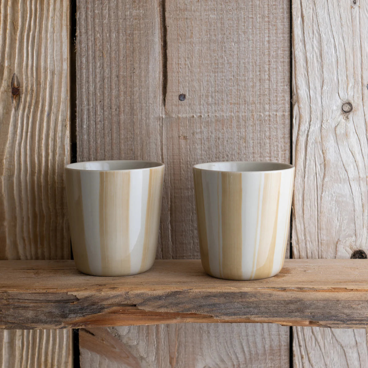Kindred Cornflower Beaker - Brushed Mustard - Large (Set of 2)