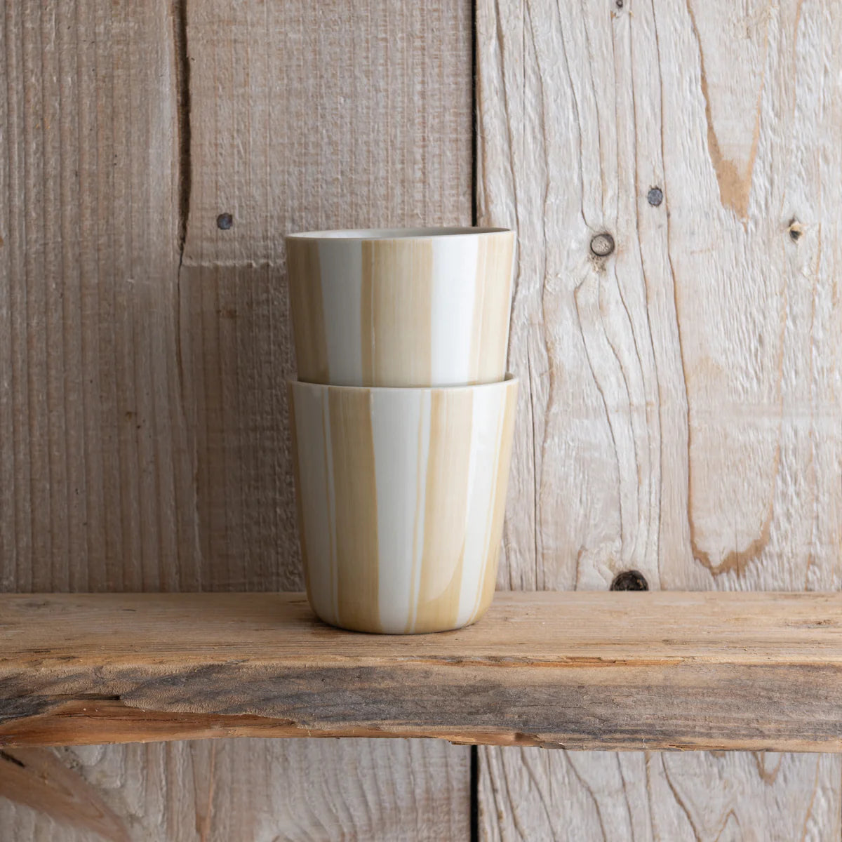 Kindred Cornflower Beaker - Brushed Mustard - Large (Set of 2)