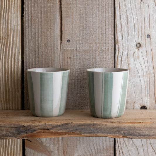 Kindred Cornflower Beaker - Brushed Sage Green - Large (Set of 2)