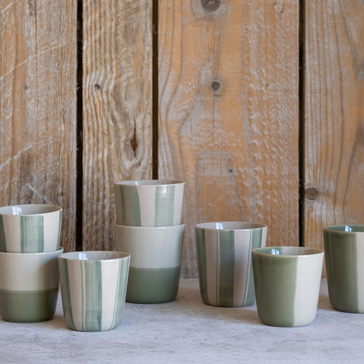 Kindred Cornflower Beaker - Brushed Sage Green - Large (Set of 2)