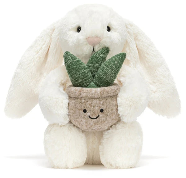 Jellycat Cream Bunny With Plant