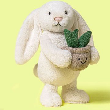 Jellycat Cream Bunny With Plant