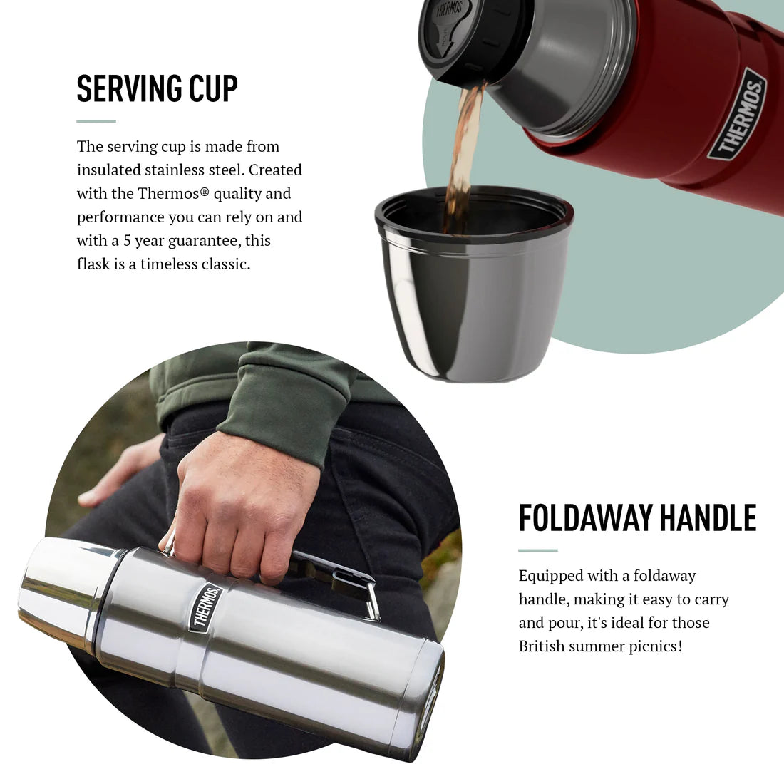 Thermos Stainless King Flask 1.2L Duck Egg