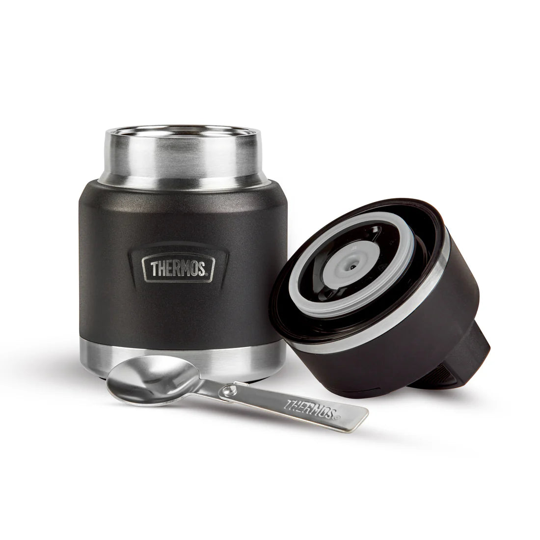Thermos Icon Food Flask With Handle - Black
