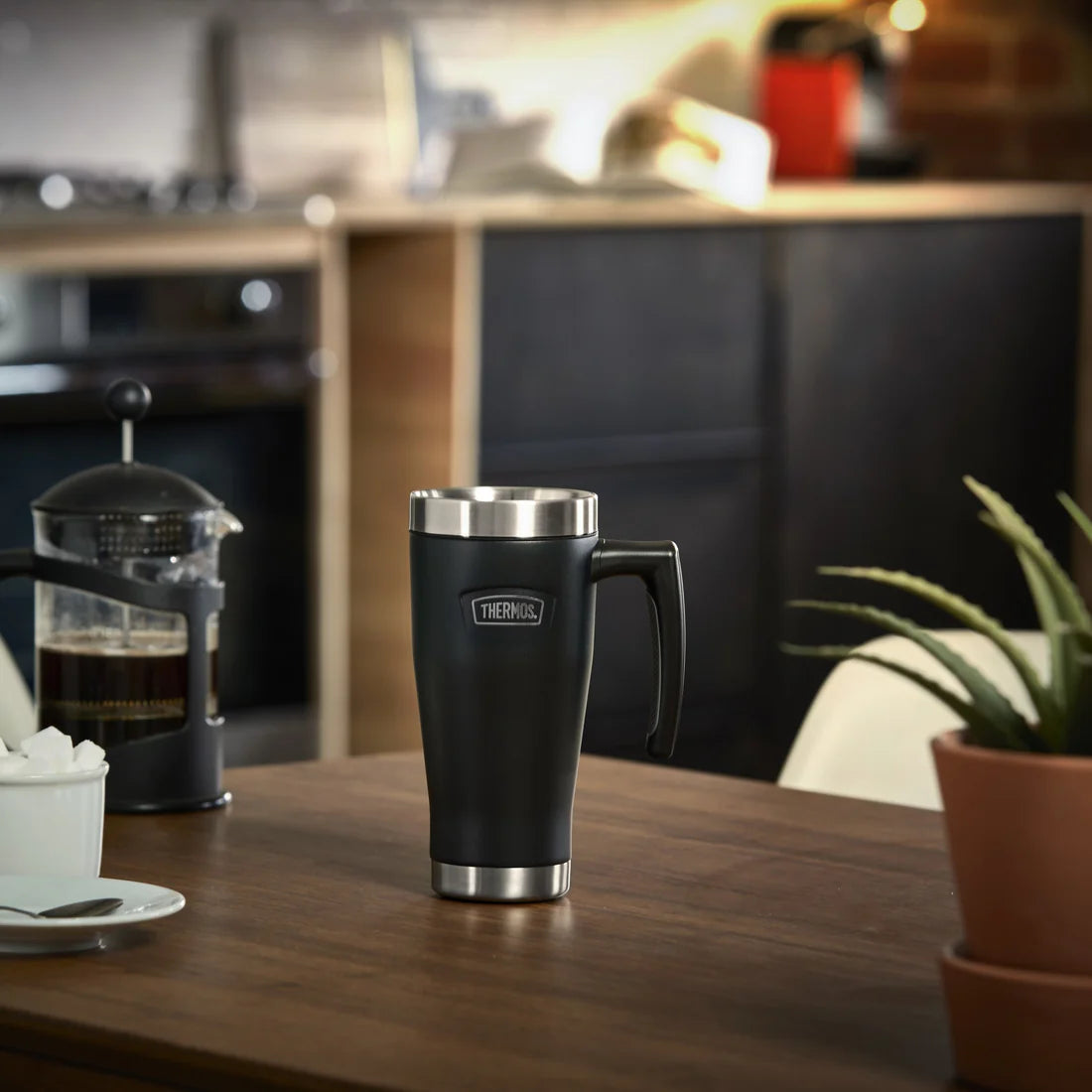 Thermos Icon Travel Mug 470ml - Granite Black