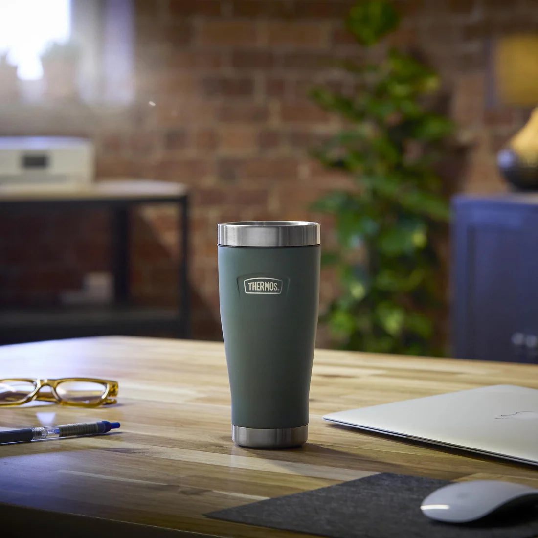 Thermos Icon Travel Tumbler 470ml - Rock Cap Green