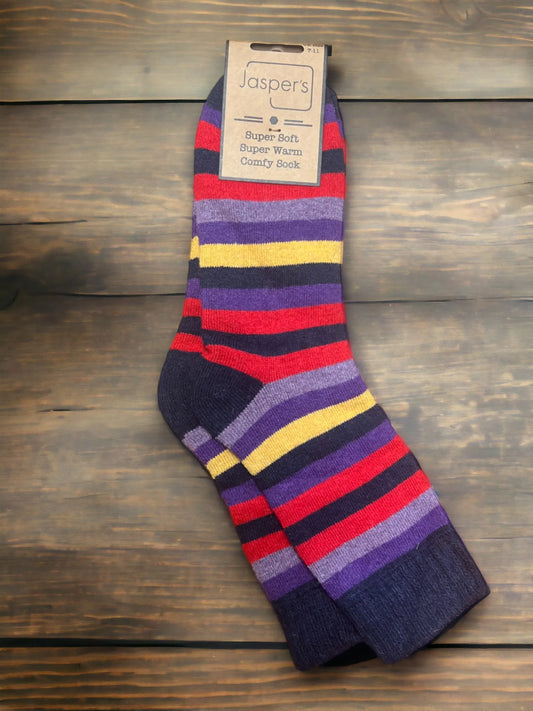 Jasper’s Comfy Socks 7-11 Multi Striped JS911