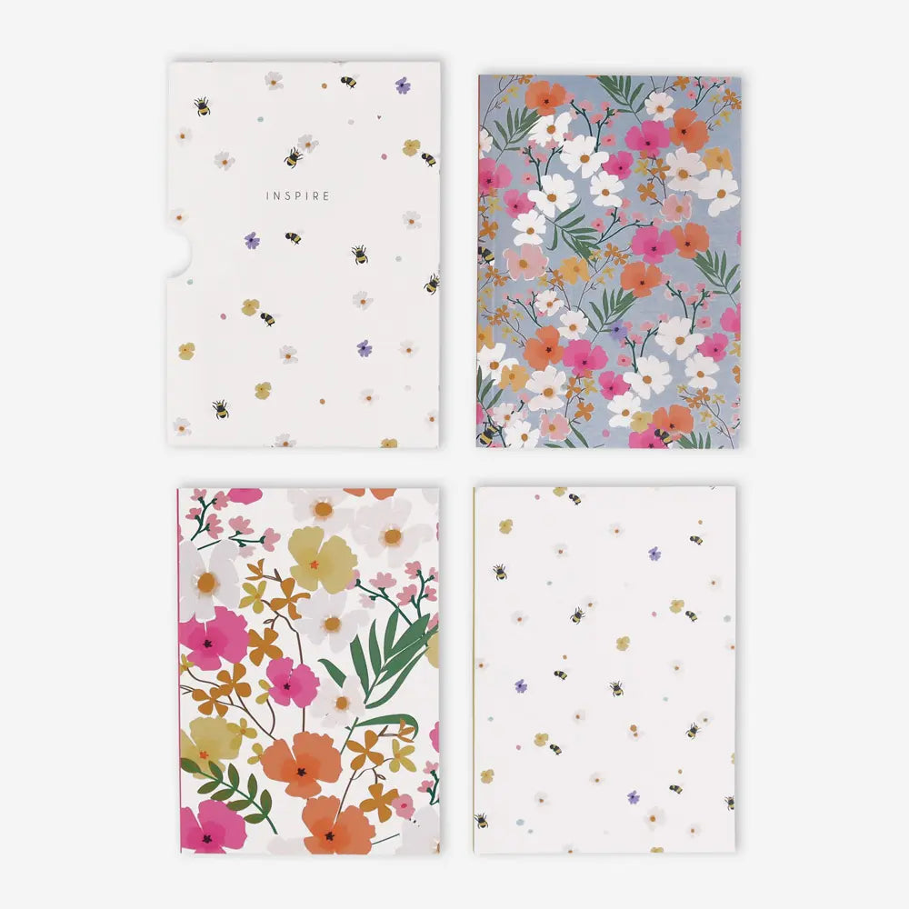 Bees & Flowers Set of 3 Boxed Notebooks