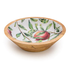 Pomegranate Mango Wooden Bowl 24cm