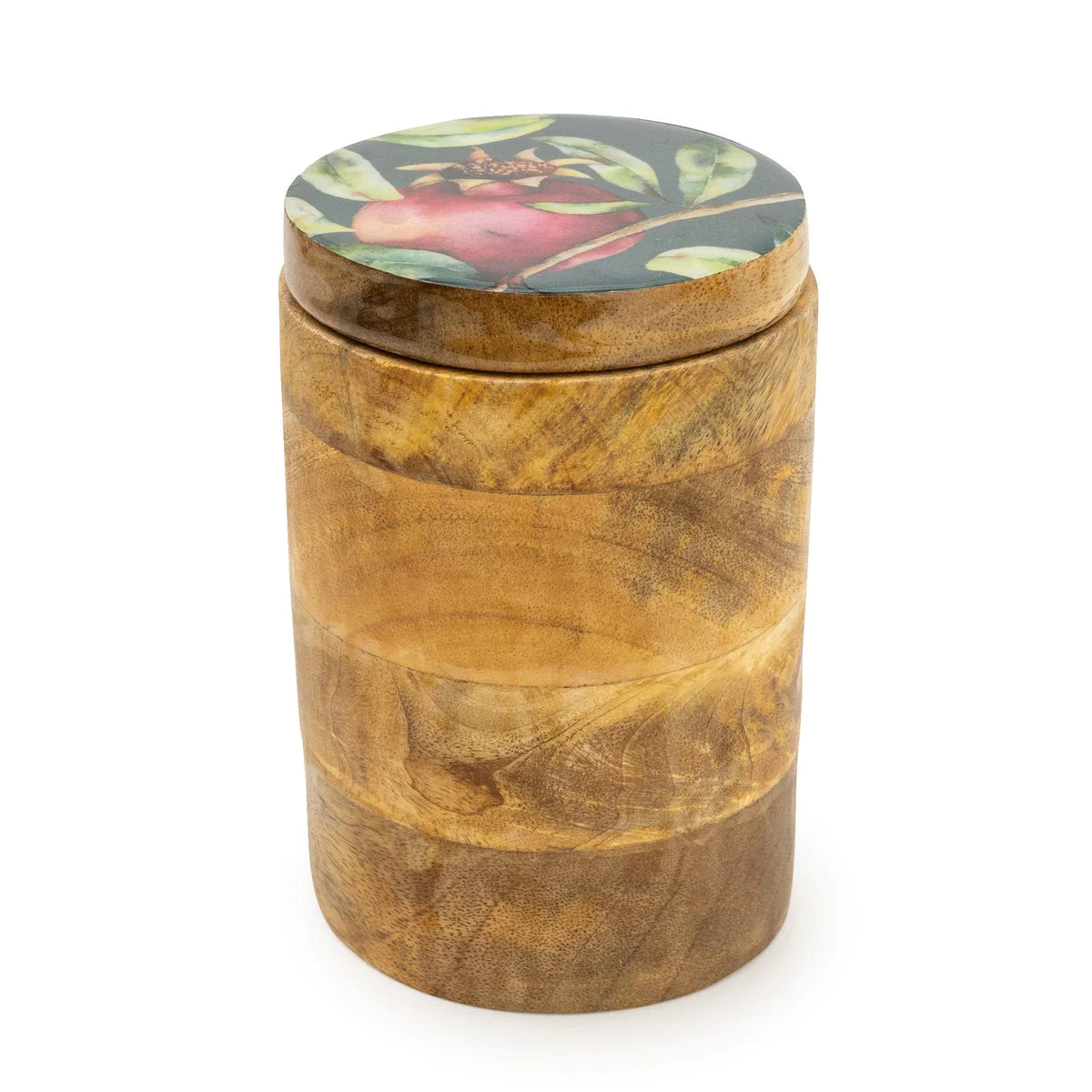 Pomegranate Large Wooden Storage Jar