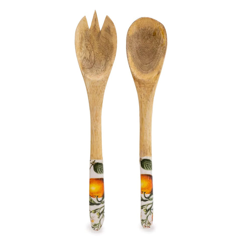 Orange Blossom Serving Spoon & Fork Set