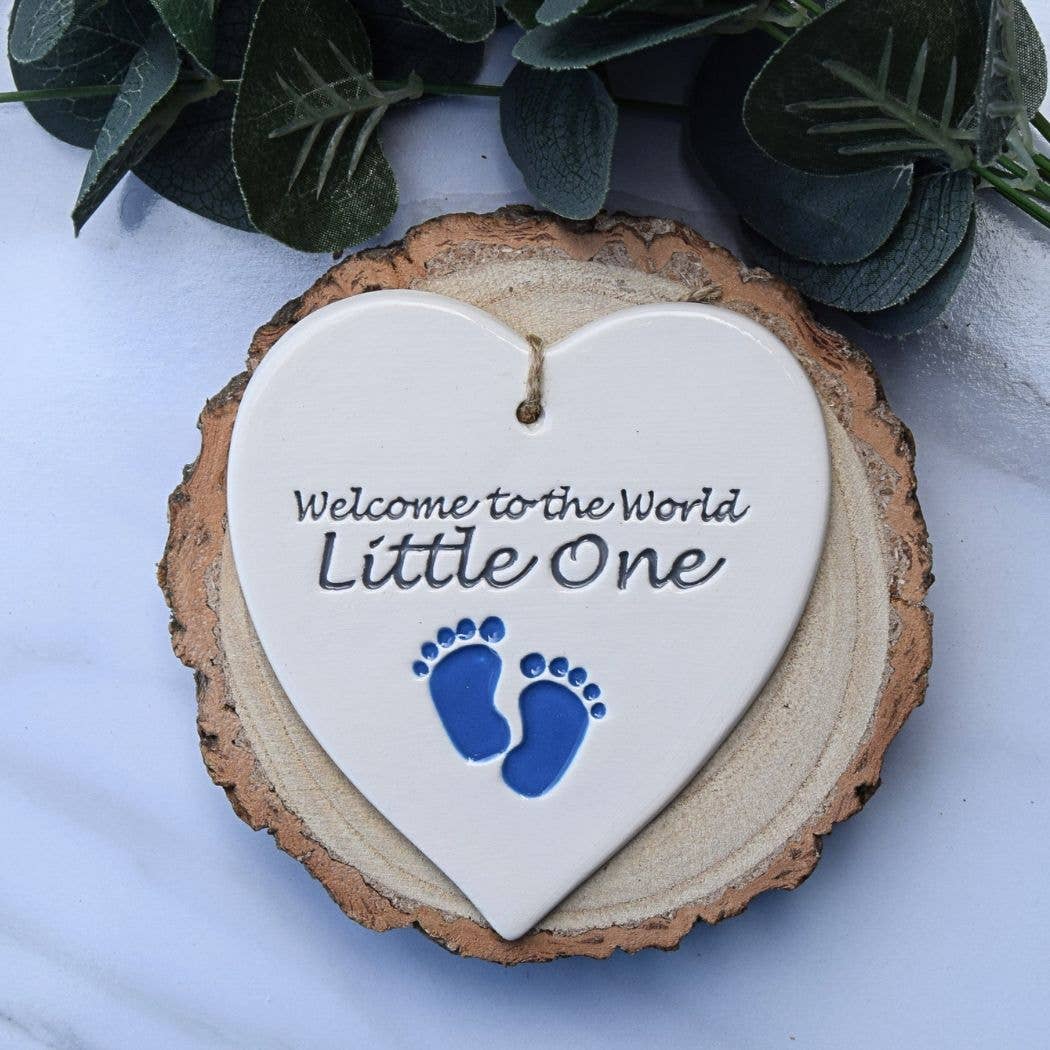 Baby - Welcome to the World - Handmade ceramic heart
