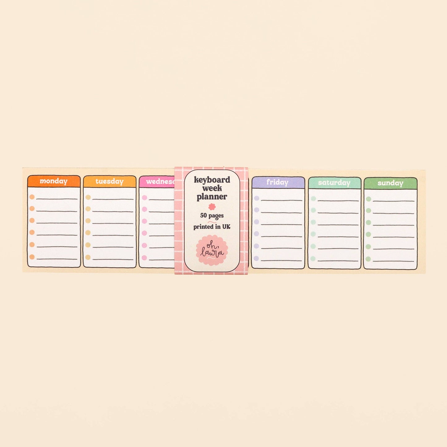 Days of the Week Keyboard Weekly Planner
