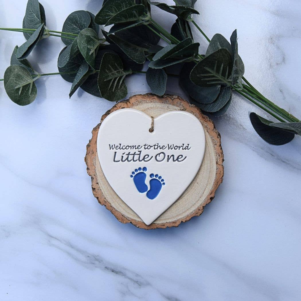 Baby - Welcome to the World - Handmade ceramic heart