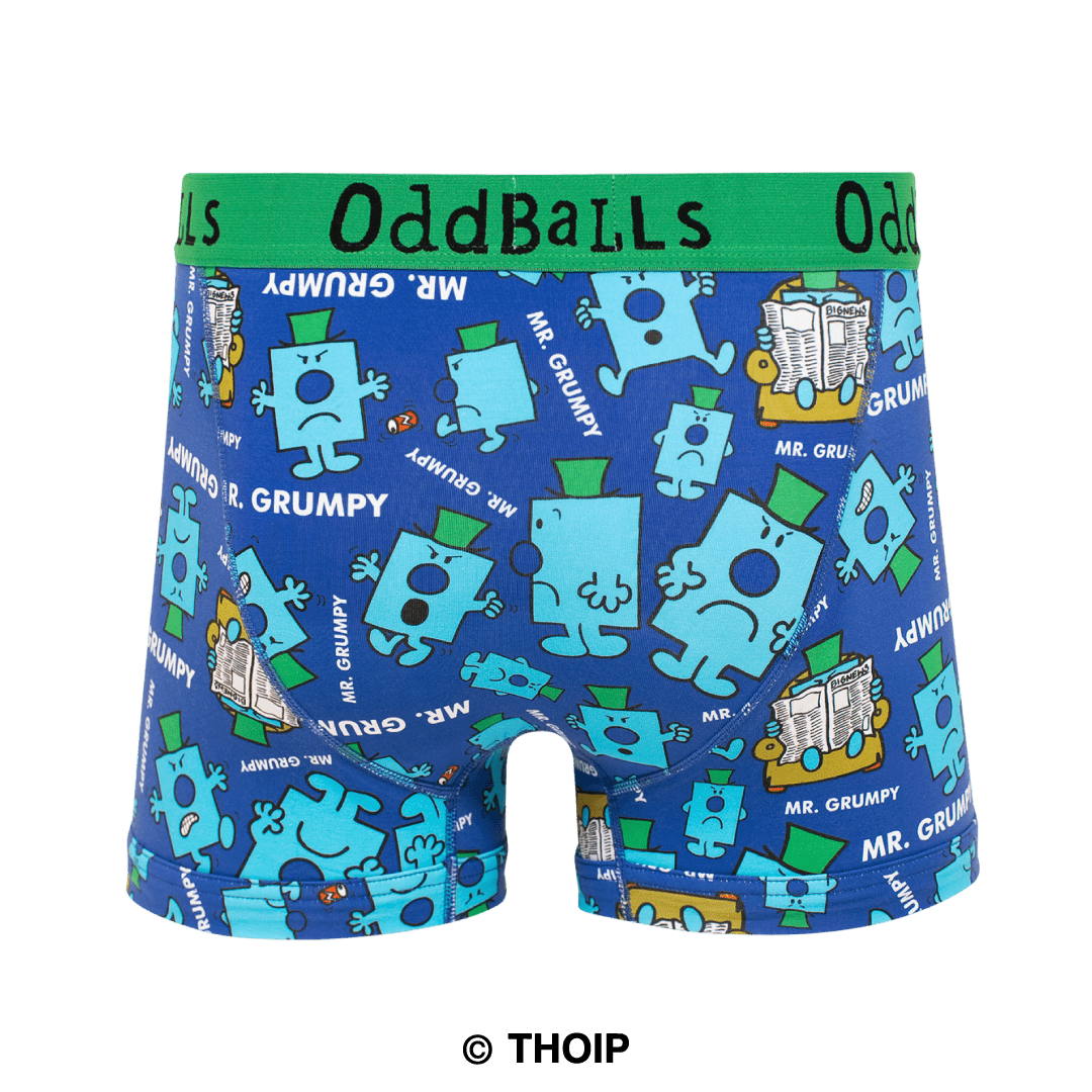 Mr Grumpy  - Mr Men - Mens Cotton Boxer Shorts: Medium