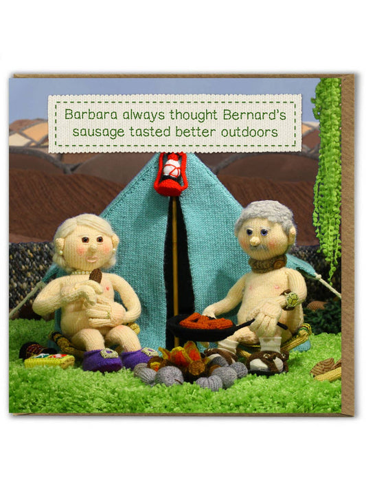 Funny Birthday Card - Bernard's Sausage by Nudinits