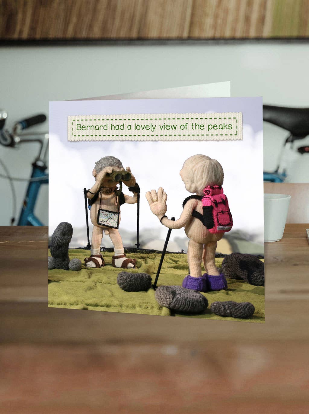 Funny Birthday Card - Lovely View Of The Peaks by Nudinits