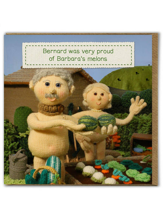 Funny Birthday Card - Barbara's Melons by Nudinits