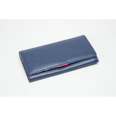 Blue Leather Multi Compartment Purse (RFID) - 603015