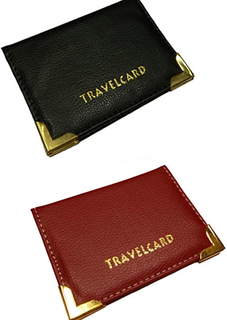 Leather Travel Card Holder - Various Colours