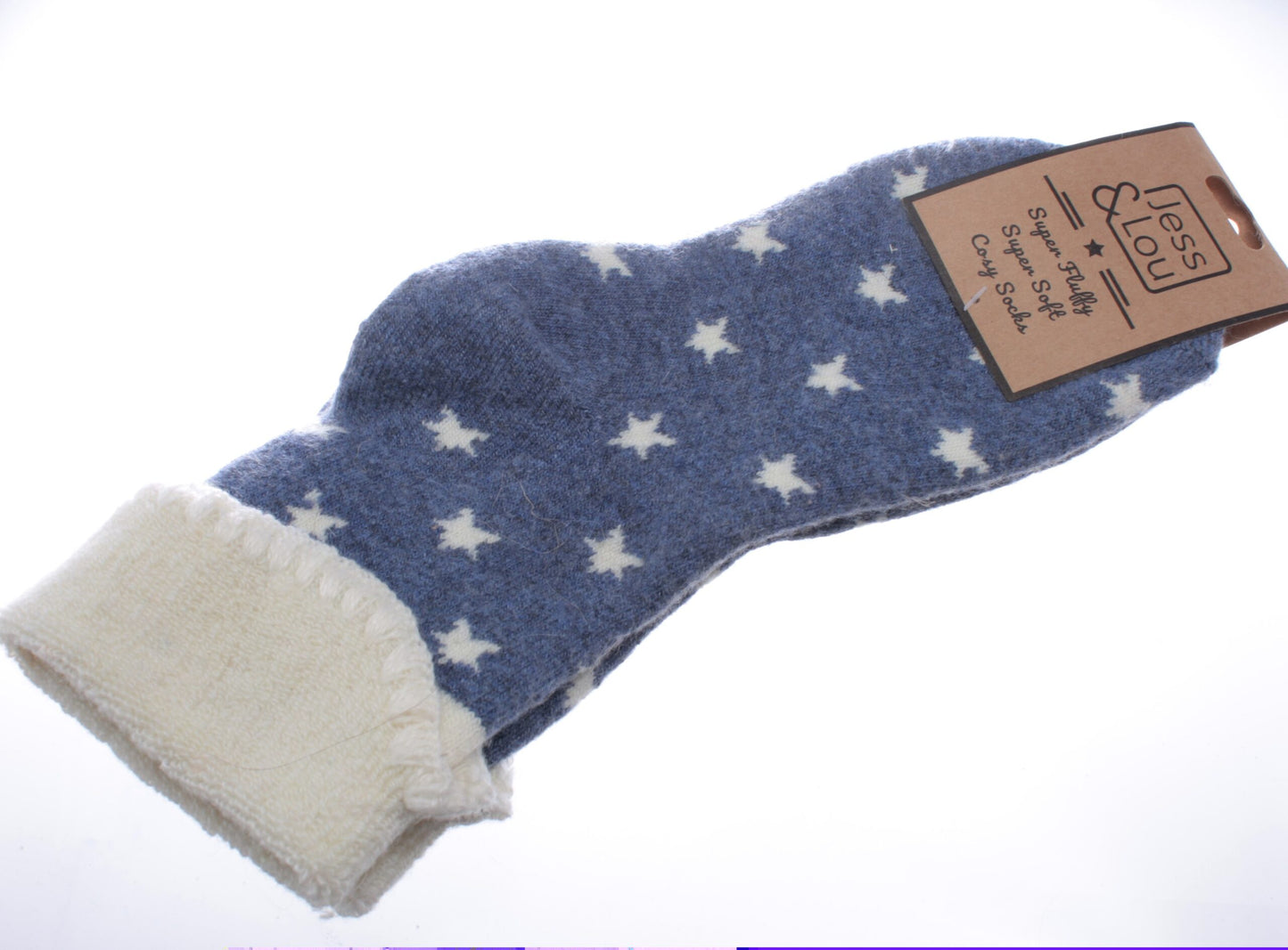 Cosy Toes Blue with White Stars