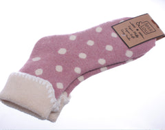 Cosy Toes Pink with Large White Dots
