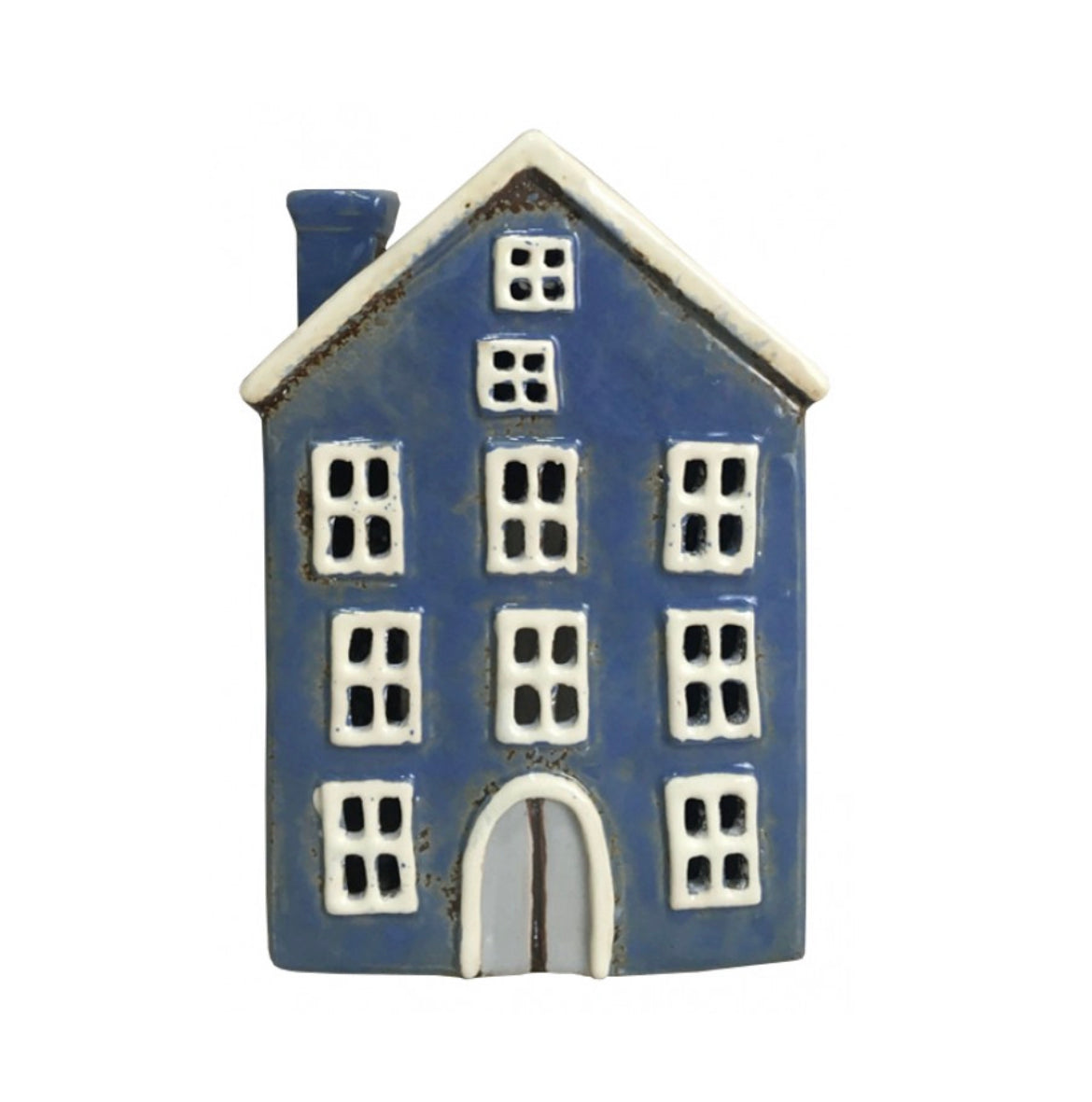 Ceramic Tealight Blue House 5709