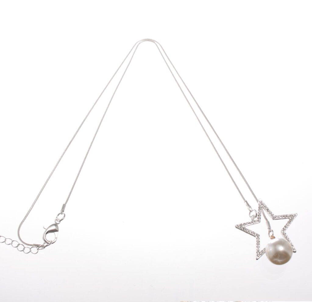 Long Diamante Star Pendant Necklace